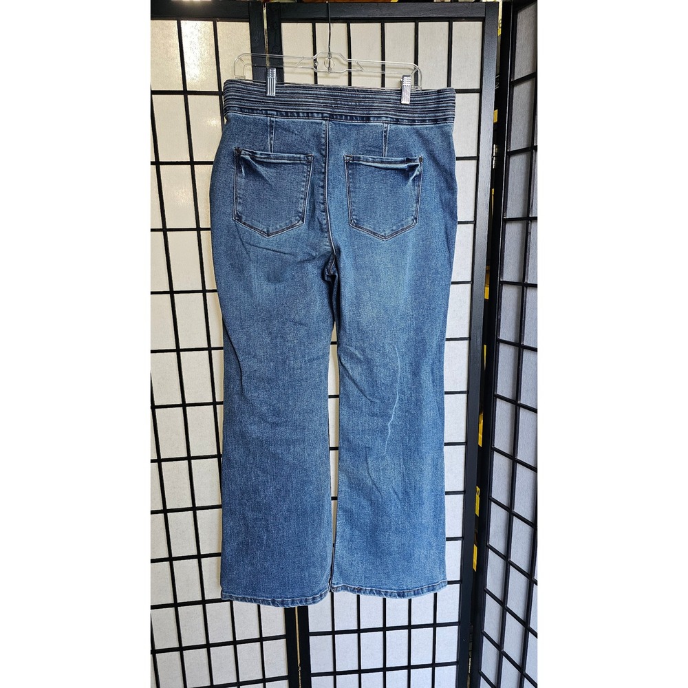CURVE APPEAL‎ Heritage Luxe Gigi High Rise Flare Jeans Size 14/32 Stretch Denim - Picture 6 of 6